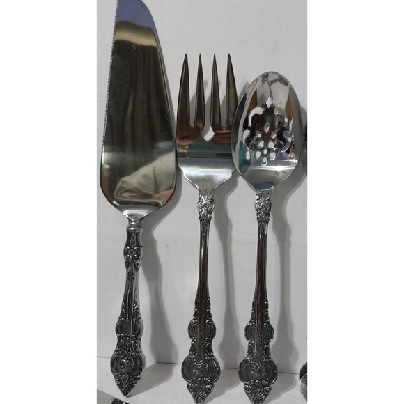 Lot of 7 Oxford Hall SUTHERLAND Japan Stainless Flatware Serving Set - Picture 2 of 4
